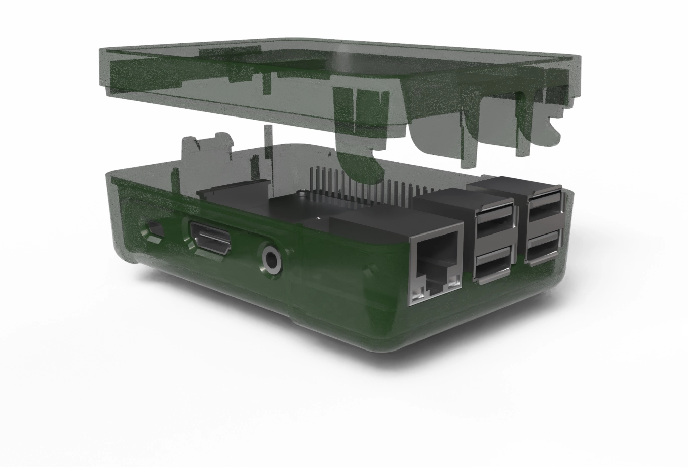 P8P-382612 Raspberry Enclosure open